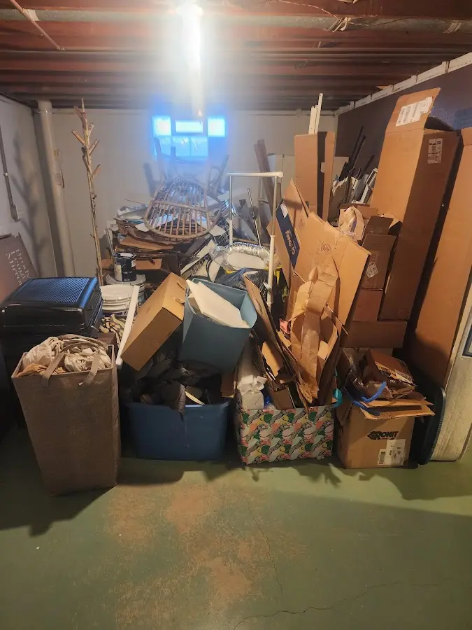 Roll-off dumpster container at job site for 40 Yard Dumpster Rental in Neptune Beach